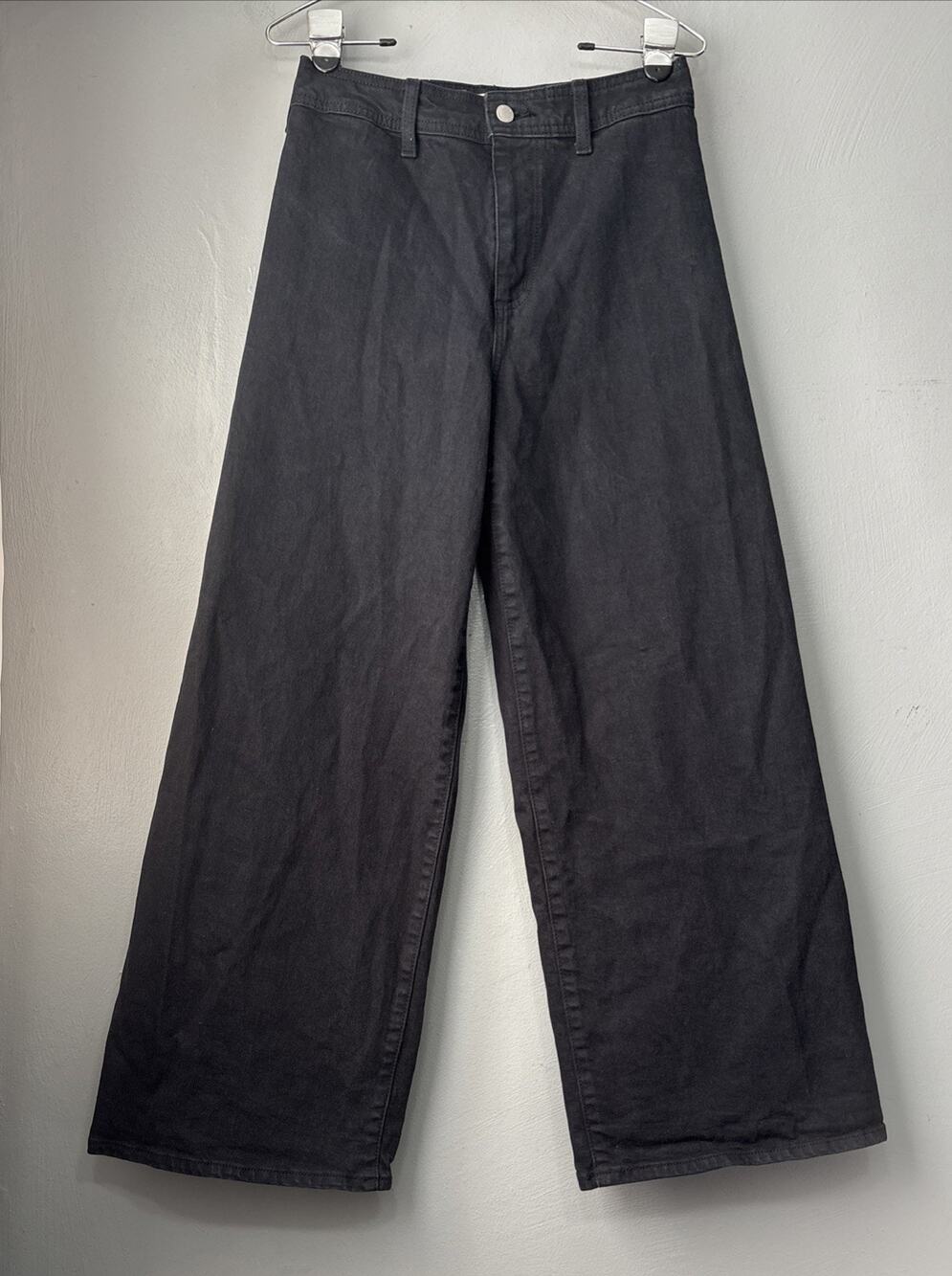 Universal Thread Sailor Wide Leg Jeans Size 6 Black High Rise Lagenlook Street
